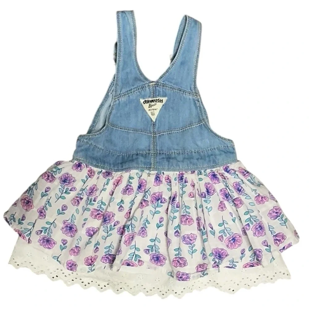 OshKosh B'gosh Overalls Floral Eyelet Skirt Dress